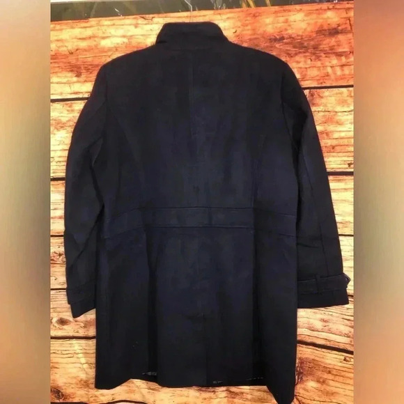 Women’s Navy Blue Faux Wool Jacket - Picture 8 of 12